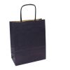 Sac papier kraft cannelé Color bleu | 18 x 8 x 22,5 cm | Sérigraphie 1 couleur | sans marquage