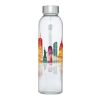 Bouteille Bodhi en verre et néoprène - 500&nbsp;ml Standard | bleu transparent | non disponible | sans marquage | non disponible | non disponible | non disponible