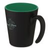 Mug en céramique Oli 360 ml avec anse Standard | Vert-Noir | sans marquage | non disponible | non disponible