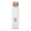 Bouteille en verre sodocalcique mat Lume de 500 ml avec couvercle en bambou Standard | blanc | sans marquage | non disponible | non disponible