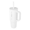 Gobelet isotherme Brady 900&nbsp;ml certifié RCS avec paille en silicone Standard | Blanc | sans marquage | non disponible | non disponible