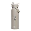 Bouteille d’eau en acier inoxydable de 750&nbsp;ml avec paille à clapet Camelbak® Thrive Flip VSS Standard | Gris clair | sans marquage | non disponible | non disponible
