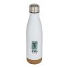 Bouteille d’eau Cove de 500&nbsp;ml en acier inoxydable isolée sous vide et à double paroi avec détails en liège Standard | Blanc | sans marquage | non disponible | non disponible