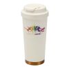Gobelet isotherme à double paroi en acier inoxydable recyclé RCS Hampton, 480 ml Crème