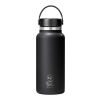 Gourde isotherme en acier inoxydable Hydro Flask à large goulot, 946 ml Noir