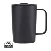 Mug 450ml en acier recyclé RCS Aviana™ Rowan noir | sans marquage | non disponible | non disponible