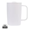 Mug 450ml en acier recyclé RCS Aviana™ Rowan blanc | sans marquage | non disponible | non disponible