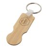 Porte-clés Ronan en bambou avec jeton pour chariot Standard | Naturel | sans marquage | non disponible | non disponible
