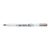 Stylo à bille à mécanisme rotatif SMART en aluminium recyclé (encre noire) blanc