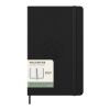 Agenda L hebdomadaire horizontal 12&nbsp;mois Moleskine à couverture rigide Standard | Noir | sans marquage | non disponible | non disponible