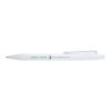 Stylo bille Unica en plastique recyclé (encre bleue) Standard | Blanc | sans marquage | non disponible | non disponible