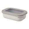 Mepal Cirqula 500 ml, saladier rectangulaire à plusieurs compartiments blanc