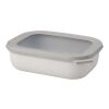 Mepal Cirqula 1 000 ml, saladier rectangulaire à plusieurs compartiments blanc