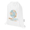 Sac Peru Blend de 5&nbsp;L avec cordon en coton recyclé 180&nbsp;g/m2 certifié GRS Standard | Blanc | sans marquage | non disponible | non disponible | non disponible
