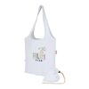 Sac fourre-tout pliable en coton recyclé GRS « Madras Blend » 140 g/m², 7 L blanc