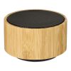 Haut-parleur Bluetooth® en bambou Cosmos Standard | Naturel-Noir | sans marquage | non disponible | non disponible