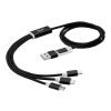 Câble de charge 3-en-1 avec double entrée Versatile Noir