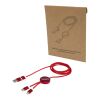 Câble 5 en 1 Alasia en aluminium et plastique recyclés de 150&nbsp;cm pour la synchronisation des données et la charge rapide de 27 W Standard | Rouge | sans marquage | non disponible | non disponible