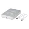 Batterie externe magnétique Avis 10 000 mAh en aluminium recyclé RCS Argent