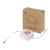 Câble rétractable 5 en 1 Gloas en matériaux recyclés pour synchronisation de données et charge rapide de 100&nbsp;W avec kit d’outils pour smartphone Standard | Blanc | sans marquage | non disponible | non disponible