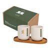 Ensemble Originalhome composé d'un plateau ovale en bois et d'un mug en céramique de 150 ml Bois