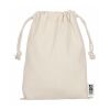 Sac à cordon en coton -Fairtrade 20x15 cm beige | sans marquage | sans marquage