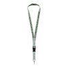 Lanyard Balta en PET recyclé avec boucle de sécurité Noir-Blanc | 10mm | sans marquage | non disponible | non disponible