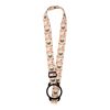 Lanyard Lior en RPET pour sublimation avec bracelet en silicone blanc