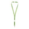 Lanyard Balta en PET recyclé avec boucle de sécurité blanc-blanc | 15mm | Sublimation | all over, back | 15 mm x 900 mm