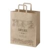 Sac en papier Kraft 80 à 90&nbsp;g/m2 avec poignées plates 32 x 17 x 39&nbsp;cm Marron kraft | sans marquage | non disponible | non disponible