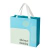 Sac en papier Smartfold 230 g/m² avec anses en ruban et pelliculage brillant - 31 x 12 x 31 cm blanc