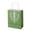 Sac en papier Kraft 120 g/m² avec anses torsadées - 18 x 9 x 23 cm blanc