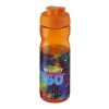 Bouteille H2O Base® de sport avec couvercle à clapet - 650 ml Orange-Orange | sans marquage | non disponible | non disponible