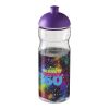 Bouteille avec couvercle dôme H2O Base® - 650 ml  Translucide-Violet | sans marquage | non disponible | non disponible