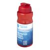 Bouteille de sport H2O Active® Eco Big Base de 1&nbsp;litre à couvercle rabattable Rouge-Rouge | sans marquage | non disponible | non disponible