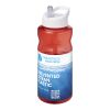 Bouteille de sport H2O Active® Eco Big Base de 1 litre avec couvercle à bec verseur Rouge-Blanc | sans marquage | non disponible | non disponible