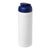 Bouteille de sport Baseline Rise de 750&nbsp;ml recyclée avec couvercle rabattable Translucide-Bleu | sans marquage | non disponible | non disponible