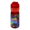 Bouteille de sport H2O Active® Base Tritan™ de 650 ml à couvercle à clapet Rouge-Rouge | sans marquage | non disponible | non disponible
