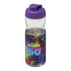 Bouteille de sport H2O Active® Base Tritan™ de 650&nbsp;ml à couvercle à clapet Translucide-Violet | sans marquage | non disponible | non disponible