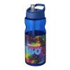 Gourde de sport H2O Active® Base Tritan™ de 650&nbsp;ml avec couvercle à bec verseur Bleu-Bleu | sans marquage | non disponible | non disponible