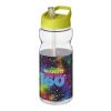 Gourde de sport H2O Active® Base Tritan™ de 650 ml avec couvercle à bec verseur Translucide-Citron vert | sans marquage | non disponible | non disponible