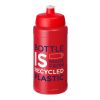 Bouteille Baseline de sport en plastique recyclé - 500&nbsp;ml Rouge-Rouge | sans marquage | non disponible | non disponible