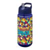 Bouteille de sport H2O Active® Octave Tritan™ de 600 ml avec couvercle à bec verseur Bleu-Bleu | sans marquage | non disponible | non disponible
