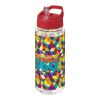 Bouteille de sport H2O Active® Octave Tritan™ de 600 ml avec couvercle à bec verseur Translucide-Rouge | sans marquage | non disponible | non disponible