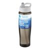 Bouteille de sport H2O Active® Eco Tempo de 700 ml avec couvercle à bec verseur Blanc-Charbon | sans marquage | non disponible | non disponible