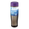 Bouteille d'eau H2O Active® Eco Tempo de 700 ml avec couvercle vissé Violet-Charbon | sans marquage | non disponible | non disponible