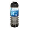Bouteille de sport H2O Active® Eco Treble de 750 ml avec couvercle à bascule Charbon-Noir | sans marquage | non disponible | non disponible