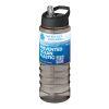 Bouteille de sport H2O Active® Eco Treble de 750 ml avec couvercle à bec verseur Charbon-Noir | sans marquage | non disponible | non disponible