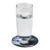 Sous-verre rond Brite-Mat® avec matériau pneu noir | sans marquage | non disponible | non disponible