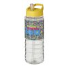 Bouteille H2O Treble avec paille - 750 ml Blanc-Jaune | sans marquage | non disponible | non disponible